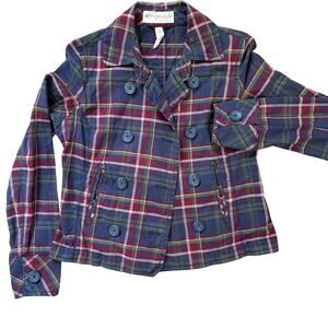 Y2K Vintage Plaid Preppy Coquette Blazer Women’s LARGE 90s Old Money